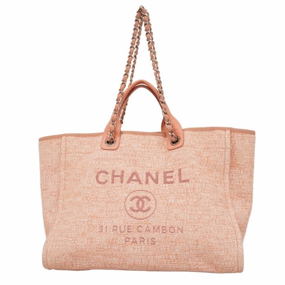 Chanel Deauville Tweed Handbag, Pink, 2-Way Bag for Women - Picture 1 of 16